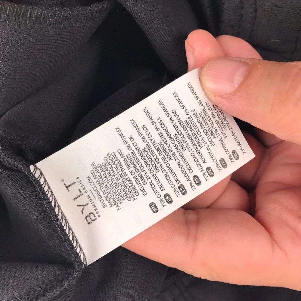 BYLT Premium Basics Joggers Men XL (36x29) Black Tapered Athletic Sweatpants